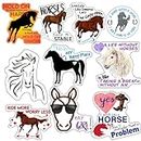 ASaBee Horse Stickers - Perfect Horse Gifts for Girls, Women, Kids, Teenagers - Extra Sticky, Durable 100 Percent Vinyl - Work Great On Water Bottles, A Laptop, Car Decal, Or As Party Favors