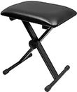 HRB MUSICALS Position Padded X-Style Keyboard Bench (Black)