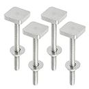 A ABSOPRO Car Roof Rack T Shaped Slot Bolt M6 W/Nuts Washer T Shaped Track Bolts Roof Rack Cargo Carrier Bolt Accessories Stainless Steel (Pack of 4)