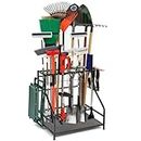 Garden Tool Organizer for Garage, Garden Tool Rack, Up to 58 Long Handled Tools, Yard Tool Holder for Garage, Shed, Outdoor, Tool Stand, Black