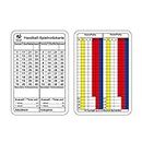 D+d Sportartikel - Lote de 100 tarjetas de registro para balonmano (20 x 8 cm)