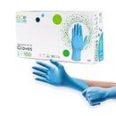 Ecosecure Multi-Purpose Nitrile 100 Disposable Gloves Large - Powder Free, Latex Free & Non-Sterile - Food Approved, Medical & Industrial Protection - Box of 100