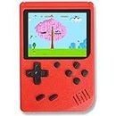 Handheld Games Console for Kids Adults Retro FC Video Games Consoles 3 inch Screen 400 Classic Games Player (Red)