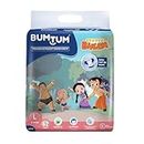 Bumtum Chota Bheem Large Baby Diaper Pants, 62 Count, Leakage Protection Infused With Aloe Vera, Cottony Soft High Absorb Technology (Pack of 1)