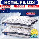 Bed Pillows 2/4/6 PACK With Premium Cotton Cover Breathable Fillling Hotel Style