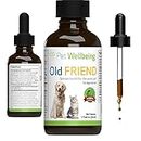 Pet Wellbeing Old Friend for Senior Dogs - Vet-Formulated - Aging Immune System & Joint Mobility Support in Older Canines - Natural Herbal Supplement 2 oz (59 ml)