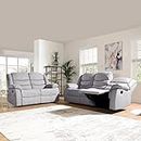 SORRENTO - Recliner Grey Fabric 3+2+1 sofa Set - 3 Seater Suite For Living Room Furniture - 2 Seater Modern sofas & couches(3+2 Seater)