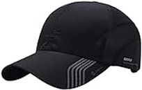 FASHOLIC UV Cap Outdoor Sun Visor Hats Lightweight Waterproof Breathable Sports Hat UPF50+ Ultra Thin Cooling Baseball Cap for Men and Women (Black)