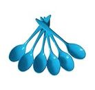 Tekzie Plastic Kids Spoons Picnic, Masala, Sugar etc. Spoons in Use for Kitchen (Pack of :- 6 Pcs Spoons) (Random Color Will Be Sent)