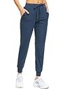 Libin Women's Joggers Pants Lightweight Running Sweatpants with Pockets Athletic Tapered Casual Pants for Workout,Lounge, Navy Blue, X-Small