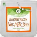 Nut Milk Bag TOP SELLER! #1 Big 12"X12" - Use It As Cheesecloth - But Works Better & Outlasts Cheese Cloth - The Best Designed Almond Milk Bag & Multipurpose Kitchen Tool - Fine Mesh Strainer & Almond Milk Maker - Even Lets You Do Vitamix Juicing Without A Juicer - INCLUDES A FREE BONUS RECIPE E-BOOK & HOW TO VIDEO - The Longest Lasting Strongest & Most Versatile Of