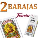 2 BARAJAS DE CARTAS ESPAÑOLA FOURNIER Plasticas ORIGINAL 40 NAIPES  24h