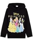 Disney Princess Hoodie for Girls - Princess Hooded Sweatshirt or Hoodie Dress for Kids 2-12 Years Soft Comfy Girls Gifts (Black, 4-5 Years)