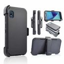 For Samsung Galaxy A10e Shockproof Armor Case+Belt Clip fits with Tempered Glass