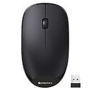 Zebronics HAZE Wireless mouse for Computers, Laptops with 1200 DPI, Advanced optical sensor, 2.4GHz USB Nano receiver, Plug - Play usage, Power saving mode and Comfortable use on most surfaces - Black