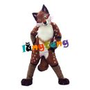 Fursuit Long Fur Husky Dog Fox Wolf Birthday Cosplay Mascot Costume Party Dress