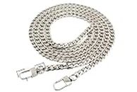 Urban Creation Shoulder Cross Body Chain for Bag Wallet Purse Handbag Chain Strap with Clip Replacement Nickel Size-47.52''(Silver) 1Pcs