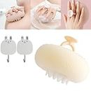 2024 New Bath Sponge, Super Soft Sunflower Suction Cup Bath Ball, Body Sponges for Shower Exfoliating, Body Scrubber with Handle, Bathing Accessories (Beige)