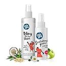 Captain Zack Combo | Bling on The Shine Nourishing Dry Shampoo, 250 ml + Scent’sationally Yours Perfume/Cologne/Deodorant/Smell Remover Spray for Dogs & Cats,100 ml | Pack of 2 |