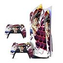 GADGETS WRAP Printed Vinyl Skin Sticker Decal for Sony PS5 Playstation 5 Disc Edition Console & 2 Controller (Skin Only, Console & Controller not Included.) - Cool Anime Multicolor