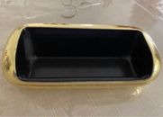 1980s Eldon Office Products Desk Office Gold Tone Business Card Holder Brass