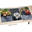 Schneide- und Abdeckplatte KESPER FOR KITCHEN & HOME "Healthy Kitchen" Herdabdeckplatten Gr. B/H/L: 30 cm x 0,8 cm x 52 cm, 2 tlg., bunt Küchendekoration