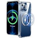 ESR for iPhone 12 Pro Max Case,Compatible with Magsafe Phone Case Compatible with iPhone 12 Pro Max with HaloLock Magnetic Wireless Charging, Scratch Resistant Back,Grippy Protective Frame,Clear