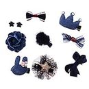 MYADDICTION Infant Boutique Hair Bow Mixed Design Toddler Hair Clips Set Dark Blue Clothing Shoes & Accessories | Kids Clothing Shoes & Accs | Girls Accessories | Hair Accessories