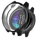 M.G.R.J Soft TPU Front Protection Case Cover for Garmin Venu GPS Smartwatch (Flexible|Silicone|Black)