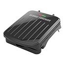 George Foreman 2-Serving Classic Plate Electric Indoor Grill and Panini Press, Black GRS040B