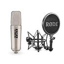 RØDE NT2-A Microphone à condensateur à large membrane polyvalent avec motif polaire commutable, pad et filtre passe-haut pour enregistrement vocal et instrumental
