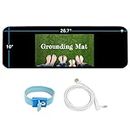 Grounding Mat Kit -Universal Grounding Mat (10 x 26.7) for Healthy Grounding Energy with Grounding Wristband and 15ft Straight Cord, Reduce Inflammation, Improve Sleep and Helps with Anxiety