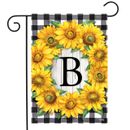 Sunflowers Monogram B Garden Flag