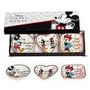 Disney Mickey and Minnie Mouse Mini Trinket Tray Gift Set, 3 Piece Jewelry Dish Ring Holder