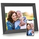 BSIMB 10 Inch 32GB WiFi Digital Picture Frame, Electronic Photo Frame with IPS Touch Screen, Instantly Share Pictures & Videos via App & Email, Auto-Rotate, Wall Mountable, Gift for Mother's Day