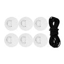 LOOM TREE® 6 Pieces D Rings PVC Patch Deck Rigging Kit for Inflatable Boat Kayak Dinghy White | Water Sports | Kayaking, Canoeing & Rafting | Accessories