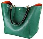 SQLP Fashion Women's Leather Handbags ladies Waterproof Shoulder Bag Tote Bags (Green)