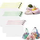 YOWAO Toy Storage & Organization Mesh Bags, Reusable Mesh Produce Bags for Baby Toys, Game Pieces, Fruit, Vegetable Set of 12(4 Large 4 Medium 4 Small)