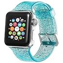 Compatible with Apple Watch Band 38mm 40mm, Libra Gemini Glitter Bling Silicone Band Compatible with Apple Watch Series5/4/3/2/1