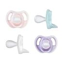 Tommee Tippee Ultra-light Soothers, 0-6 months, 4 pack of one piece silicone, BPA free soothers