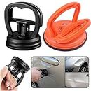 Dent Puller, 2 Packs Car Dent Puller Repair Kit Powerful Car Dent Removal Tools Suction Cups for Cars Dent Removal, Glass Tiles Mirror Lifting and Objects Moving(2.24inch/5.7cm), Black+Orange