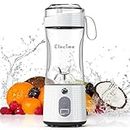 Portable Blender for Furit Juices, Smoothies and Milk Shakes, Personal Size Blender, BPA Free, Cordless, USB-C Rechargeable, Travel Cup and Lid, Easy to Clean