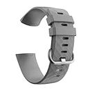 Prolet Silicone Bands Compatible with Fitbit Charge 4 / Fitbit Charge 3 / SE, Waterproof Replacement Watch Strap Fitness Sport Band Wristband for Women Men (Grey)