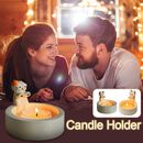 Warming Its Paws Cartoon Kitten Candle Holder Cat Aromatherapy Candle o h P0D2