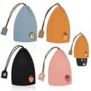 Cute Key Fob Case 4PCS - PU Leather Car Key Case with Strawberry, Avocado, Pineapple, and Carrot Design - Portable Key Pouch for Car Keys, Personalized Pull Out Key Bag