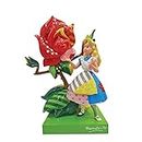 Enesco Disney by Romero Britto Alice in Wonderland with Talking Rose Figurine, 7.87 Inch, Multicolor