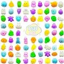 150 Pcs Kawaii Squishies, Mochi Squishy Toys for Kids Party Favors, Mini Stress Relief Toys for Easter Gift Easter Decoration Party Favors, Classroom Prizes, Birthday Gift, Goodie Bag Stuffers