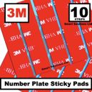 10 x 3M NUMBER PLATE DOUBLE SIDED STICKY Pads Strips TAPE STRONG VERY HIGH Bond