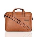 Lavie Sport Director 15 inch Laptop Briefcase Bag | Premium Leatherette Business Briefcase for Men & Women | Messenger Shoulder Bag with Detachable Strap | Durable Office Bag for Notebook/MacBook