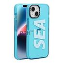 PHONE RING HOLDER Designed for iPhone 14 Cover | Sea Case Camera and Drop Protection Thin Protective Clear Back Cover Case for iPhone 14 (TPU + Polycarbonate iPhone 14, Blue)